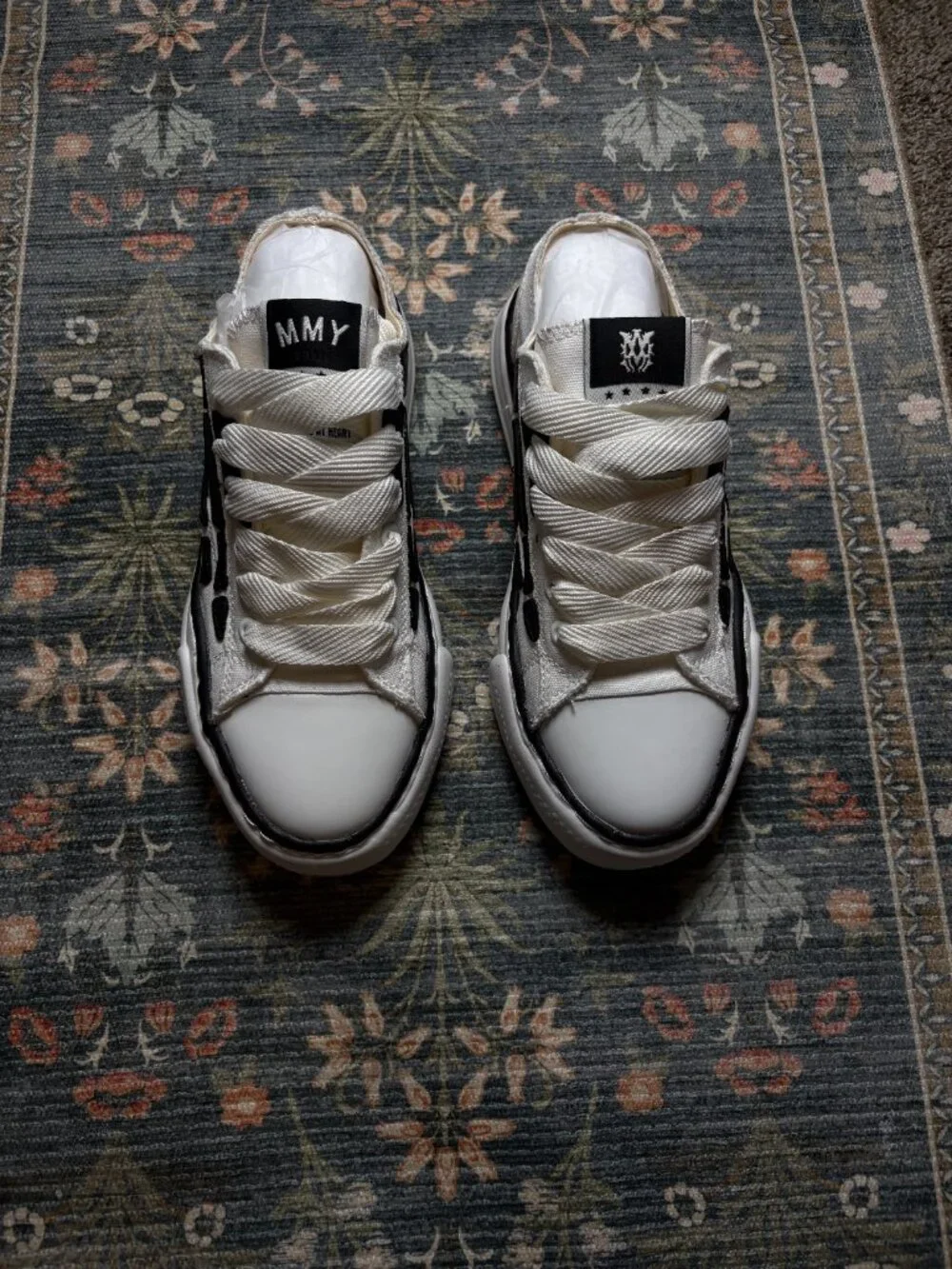 Maison Mihara Yasuhiro Wayne OG Sole Low Sneaker — Skeleton Print, EU 44 / US 11
